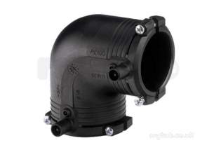 Georg Fischer Black Electrofusion Pe Fittings -  Georg Fischer Ef Pe100 90d Elbow Sdr11 25 753101607