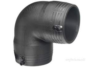Georg Fischer Black Electrofusion Pe Fittings -  Georg Fischer Ef Pe100 90d Elbow Sdr11 75 753101612