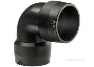 Georg Fischer Black Electrofusion Pe Fittings -  Georg Fischer Ef Pe100 90d Elbow Sdr11 225 753101820