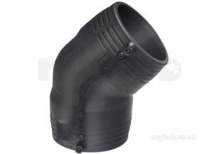 Georg Fischer Black Electrofusion Pe Fittings -  Georg Fischer Ef Pe100 45d Elbow Sdr11 125 753151815