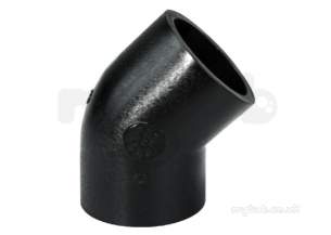 Georg Fischer Black Electrofusion Pe Fittings -  Georg Fischer Pe100 45d Elbow B/fus Sdr11 Isos5 110 753158614