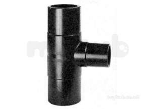 Georg Fischer Black Electrofusion Pe Fittings -  Georg Fischer Pe 90d Spig R Tee Pe100 Sdr11 180-110 753201050