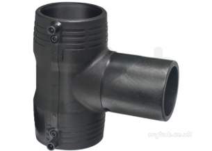 Georg Fischer Black Electrofusion Pe Fittings -  Georg Fischer Ef Pe100 90d Equal Tee Sdr11 180 753201818