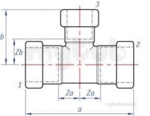Tectite Sprint Fittings -  Tect Sprint Tt25cp Rb Tee 15x15x10