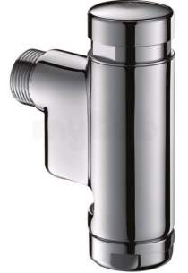 Delabie Accessories and Miscellaneous -  Delabie Tempoflux Wc 28 Exposed Valve M3/4 Inch Angled 7sec Plus Stopcock