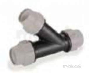 Plasson Fittings -  110mm Plasson 45 Deg Tee 7640 7640lll