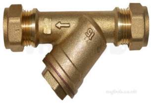 Filling Loop Non Return Valves Strainers -  Midbrass Cxc Y Type Strainer 15mm