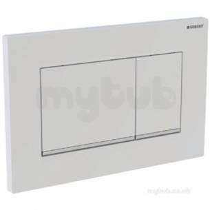 Geberit Commercial Sanitary Systems -  Fplate Sigma30 Dflush Mat Chr Gl Chr