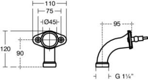 Armitage Shanks Commercial Sanitaryware -  Armitage Shanks Is Contour21/ Back Outlet Waste Assembly Sr02167