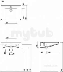 Twyfords Luxury -  Twyford All 750mm One Tap Hole Washbasin White