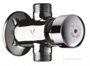 Delabie Urinals -  Delabie Tempostop Exposed Urinal Mm1/2 Inch Inline 3sec Plus Wall Plate