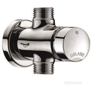 Delabie Urinals -  Delabie Temposoft 2 Wall Mtd Exposed Urinal Valve Mm1/2 Inch 3sec Flow