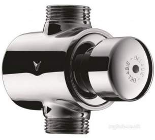 Delabie Urinals -  Delabie Tempostop Exposed Urinal Valve Mm3/4 Inch Inline 7sec Time Flow
