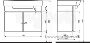 Twyford Encore -  Twyford Encore 800 Furn Basin One Tap Hole White Er4511wh