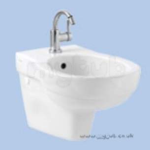 Twyford Encore -  Twyford Encore Wall Hung Bidet One Tap Hole White Obsolete Er3411wh