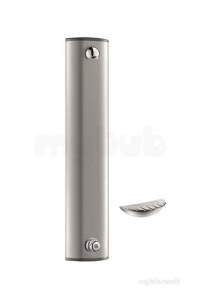 Delabie Brassware -  Delabie Tempomix Alu Shower Panel Top Inlets 15 Mixer Plus Soap Dish