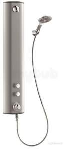 Delabie Showers -  Delabie Securitherm Therm Alu Sh Panel Top Inlets Handset Plus Fix