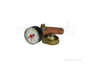 Worcester Bosch Boiler Spares -  Worcester 87161200530 Press Gauge/drain Assembly