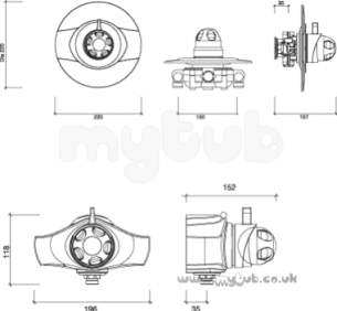 Twyfords Commercial Sanitaryware -  Sola Sf1105 Tmv2 Shower Valve Chrome Plated Sf1105cp