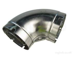Worcester Bosch Boiler Spares -  Worcester 77161910130 90 Deg Flue Elbow F
