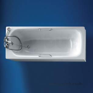 Armitage Shanks Steel Baths -  Armitage Shanks Sandringham Orima S1714 1700 No Tap Holes Steel Bath Wh