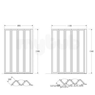 Trevi Shower Enclosures -  Armitage Shanks Connect L8240 5-pnl Bath Screen Clr/slv