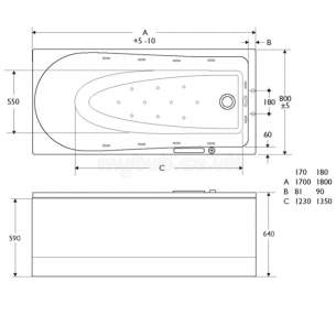 Ideal Standard Art and design Baths -  Ideal Standard Tonic K6061 1400mm Corner Bath No Tap Holes White