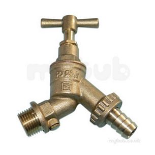 Plasson Gunmetal Valves and Fittings -  G/m Bib Tap- Double Check Valve 9056 1/3