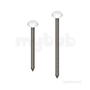 Eurocell Soffit and Fascia -  30mm Fixing Pins 250 Off White Fp30wh