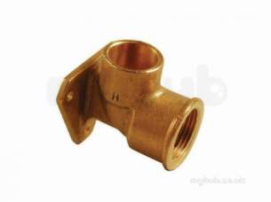 Yorkshire Endex End Feed Fittings -  Endex N15 15mm X 1/2 Inch Backplate Elbow