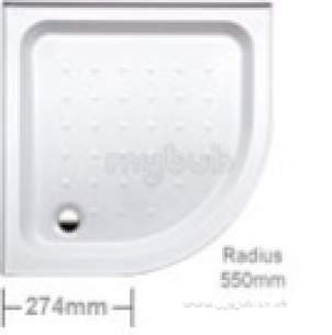 Coram Waterguard Shower Trays -  Coram 800mm 1-w/g 2u Quad Tray 2-pt Oe