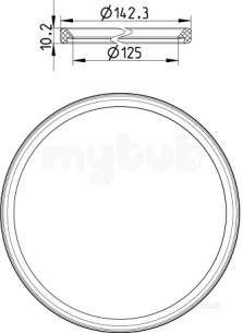 Blucher Drainage -  Viton Sealing Ring-125mm 801.fpm.125