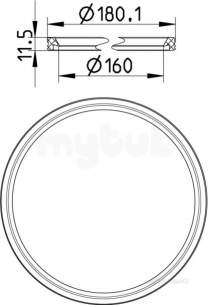 Blucher Drainage -  Viton Sealing Ring-160mm 801.fpm.160