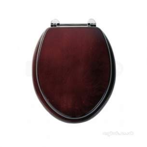 Roper Rhodes Toilet Seats -  Axis 8065m Toilet Seat Mahogany Chrome