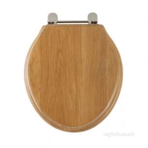 Roper Rhodes Toilet Seats -  Greenwich 8099 Toilet Seat Chrome/l-oak
