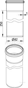 Blucher Europipe Range -  110mm Pipe Apr 250mm Long 811.025.082