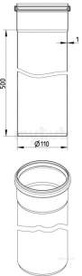 Blucher Europipe Range -  Blucher 110mm 500mm Long 811.050.110