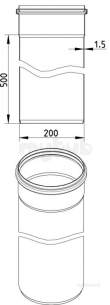 Blucher Europipe Range -  200mm Pipe Apr 500mm Long 811.050.200
