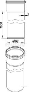 Blucher Europipe Range -  82mm Pipe Apr 1000mm Long 811.100.082