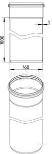 Blucher Europipe Range -  160mm Pipe Apr 1000mm Long 811.100.160