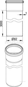 Blucher Europipe Range -  82mm Pipe Apr 3000mm Long 811.300.082