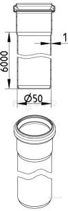Blucher Europipe Range -  50mm Pipe Apr 6000mm Long 811.600.050