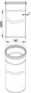 Blucher Europipe Range -  160mm Pipe Apr 6000mm Long 811.600.160