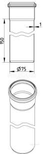 Blucher Drainage -  75mm Pipe Apr 150mm Long 811.015.075 S