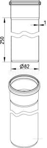 Blucher Drainage -  82mm Pipe Apr 250mm Long 811.025.082 S