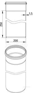 Blucher Drainage -  200mm Pipe Apr 250mm Long 811.025.200 S