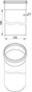 Blucher Drainage -  250mm Pipe Apr 500mm Long 811.050.250 S