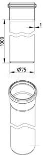 Blucher Drainage -  75mm Pipe Apr 1000mm Long 811.100.075 S