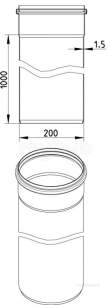 Blucher Drainage -  200mm Pipe Apr 1000mm Long 811.100.200 S