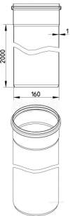 Blucher Drainage -  160mm Pipe Apr 2000mm Long 811.200.160 S